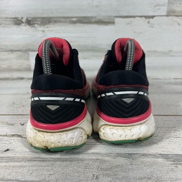 Brooks Womens Ghost 11 Lace Up Mesh Low Top Running Shoes Coral Pink Black Sz 9 - Picture 3 of 8
